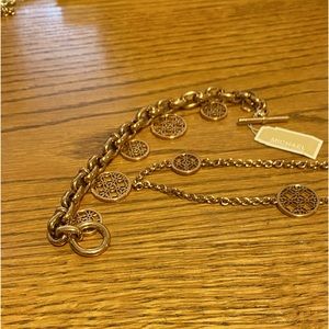 Michael kors rose charm necklace and bracelet